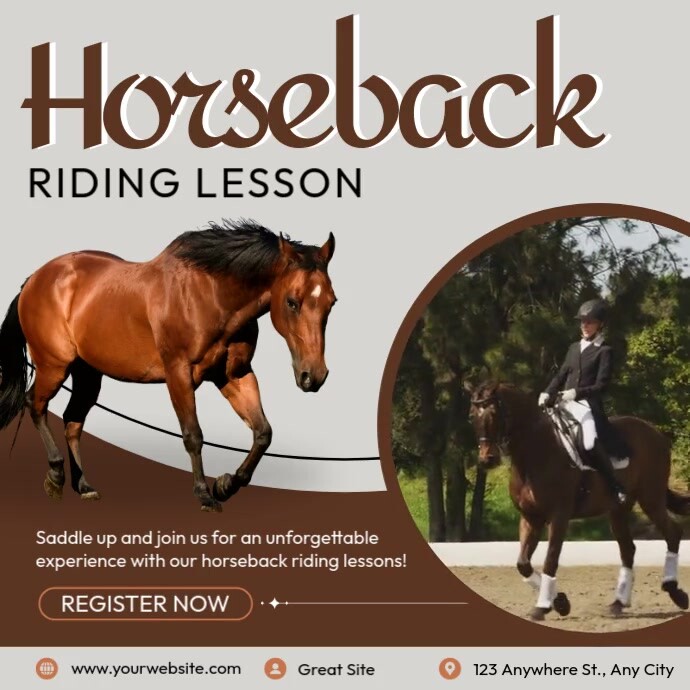 Copy of Horseback Riding Lesson Ads | PosterMyWall