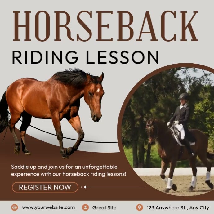 Horseback Riding Lesson Template | PosterMyWall