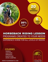 Riding Lesson Flier Example horse riding flyer Template | PosterMyWall