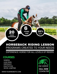 Riding Lesson Flier Example horse riding flyer Template | PosterMyWall