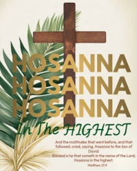 Hosanna in the highest Instagram Portrait template