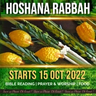 hoshana rabbah, hoshana, rabbah hosanna rabbi Instagram-Beitrag template