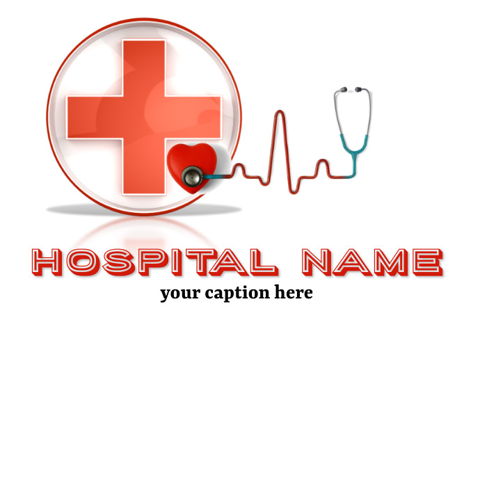 Hospital logo, medical, health, template