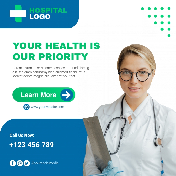 Hospital Medical Health Care Banner Poster Template PosterMyWall