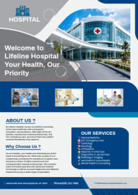 Hospital promotion ad A4 template