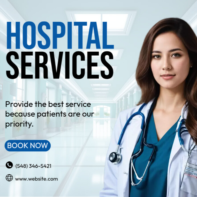 Hospital Inservice Hospital Services Template | PosterMyWall