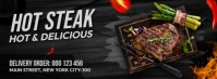 Hot And Delicious Steak Couverture Facebook template