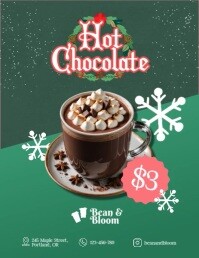 Hot Chocolate Winter Flyer template