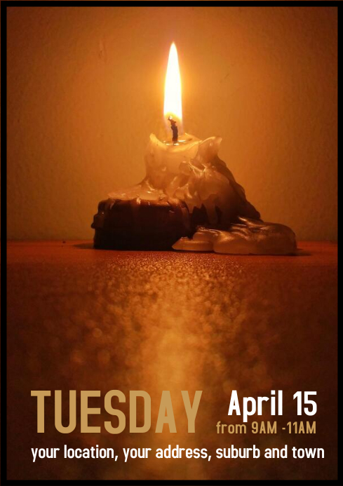 Candle prayer remembrance flyer template | PosterMyWall