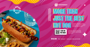 Pink Hot Dog Promotion Facebook Shared Image Template