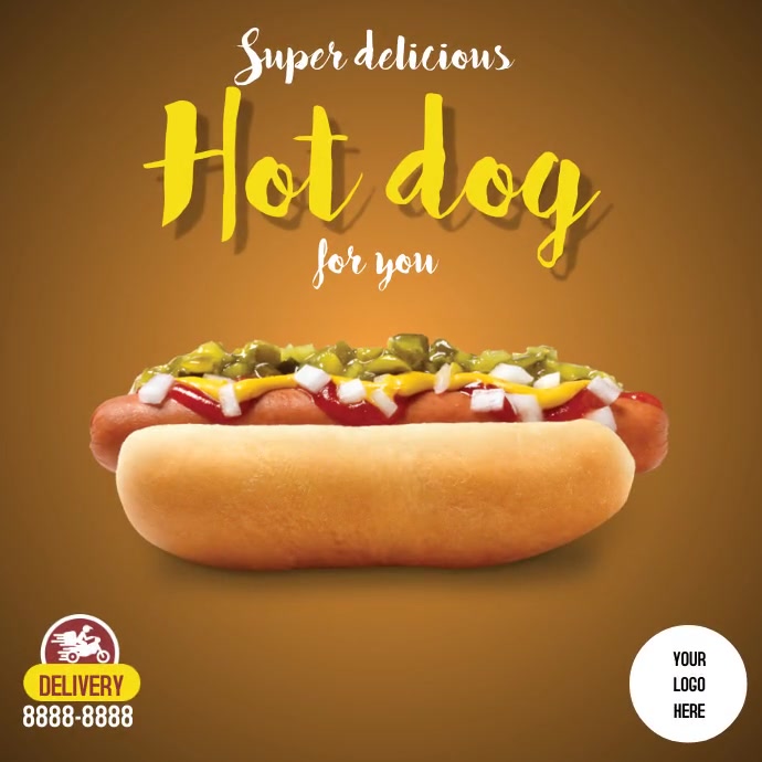 HOT DOG Template PosterMyWall