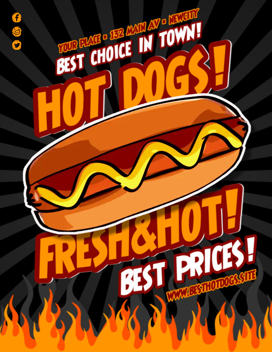 Hot Dog Flyer Template Ablebionics