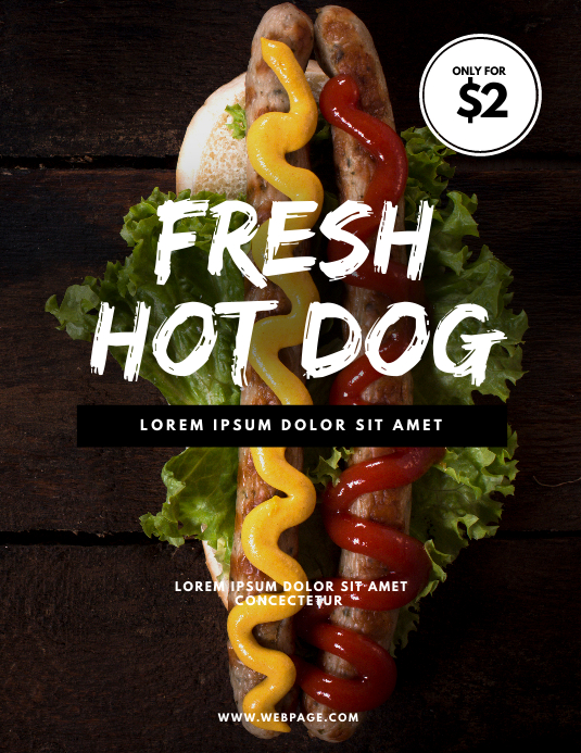 Hot Dog Flyer Template PosterMyWall
