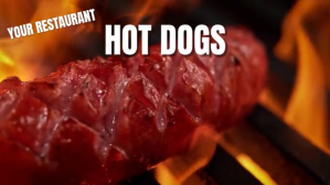 Red Hot Dog Promotion Digital Display Template