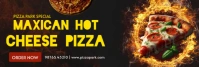 hot fire pizza restaurant banner design Ibhana le-LinkedIn template
