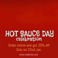 Hot sauce Day Square (1:1) template