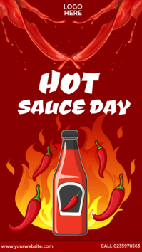 National Hot Sauce Day Ads Instagram Story template
