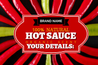 Sample Hot Label Label Hot Sauce Label Template | PosterMyWall