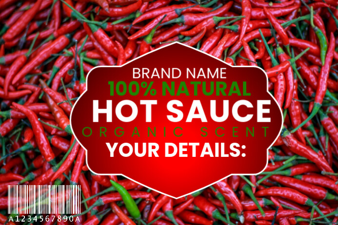 Hot Sauce Label Template | PosterMyWall