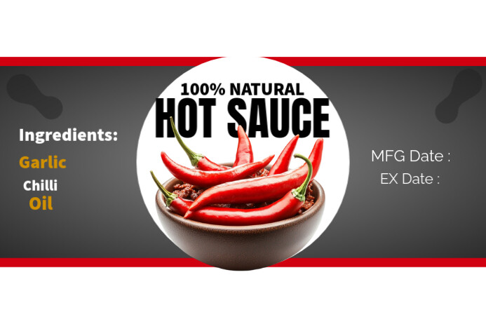 Sample Hot Label Label Hot Sauce Label Template | PosterMyWall
