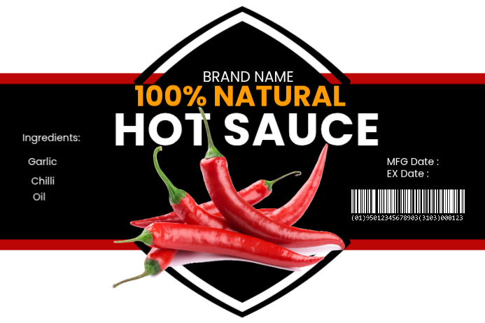 White Shito Sauce Label Labels Template | PosterMyWall