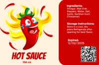 Hot Sauce label design Étiquette template