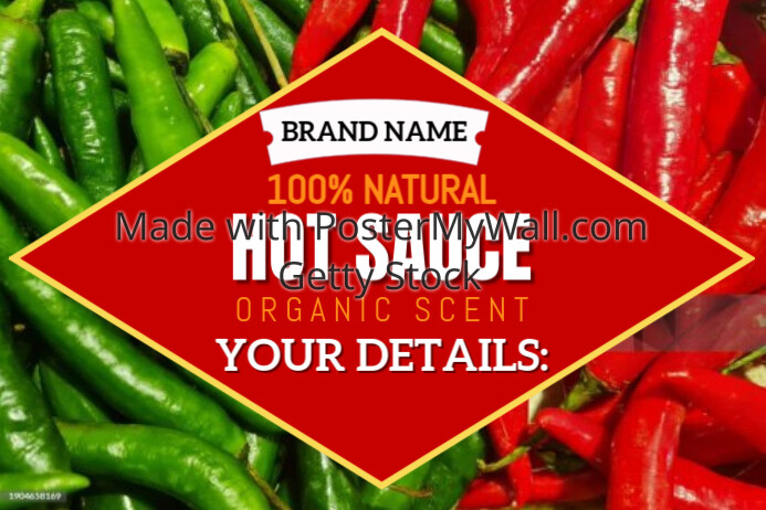 Image 3 for Hot Sauce Label Template