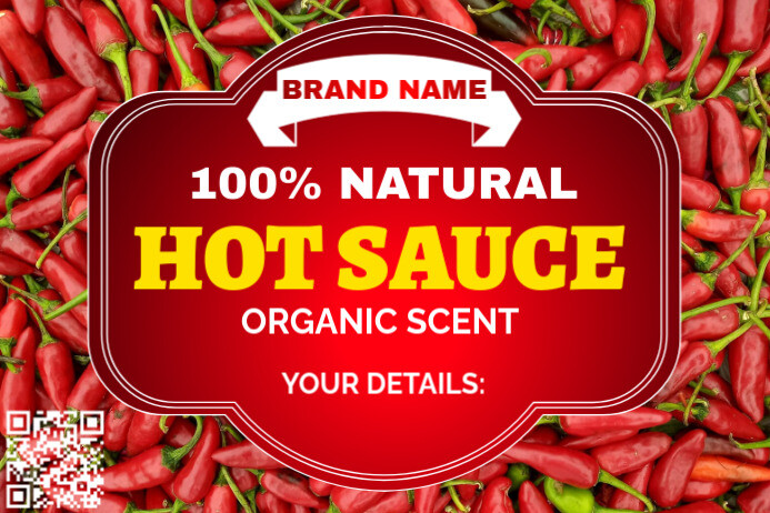 Sample Hot Label Label Copy of hot sauce label design | PosterMyWall