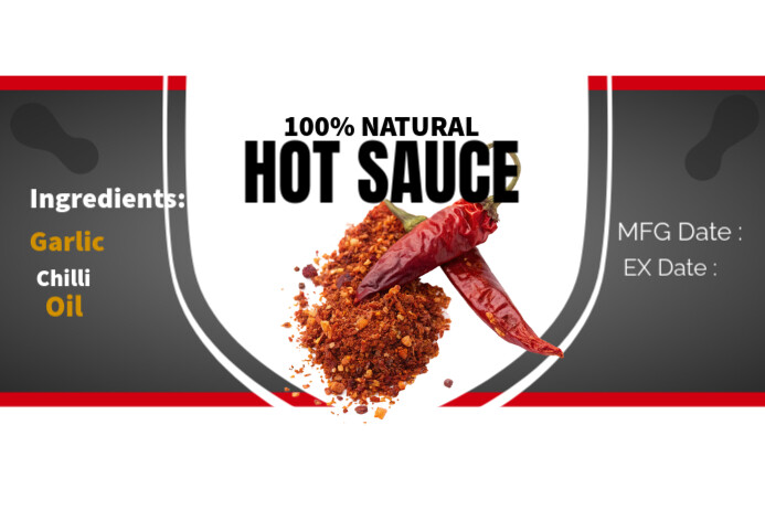 Sample Hot Label Label Hot Sauce Label Template | PosterMyWall