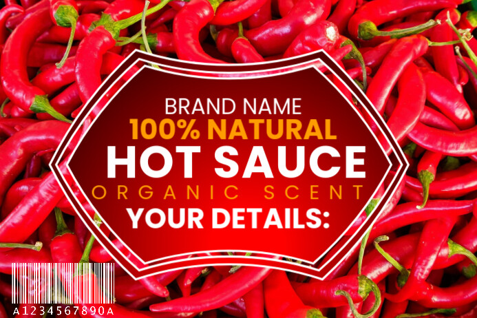 Copy of Hot Sauce Label | PosterMyWall