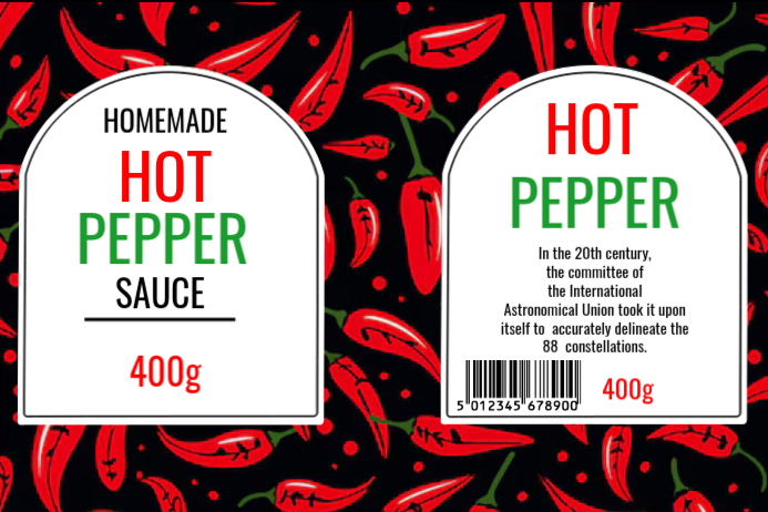 Hot Sauce Label Editable Labels Template | PosterMyWall