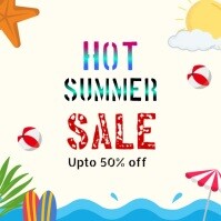 Hot summer sale Instagram Post template