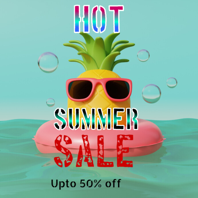 Hot summer sale Instagram Plasing template
