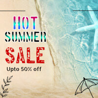Hot Summer sale Publicación de Instagram template