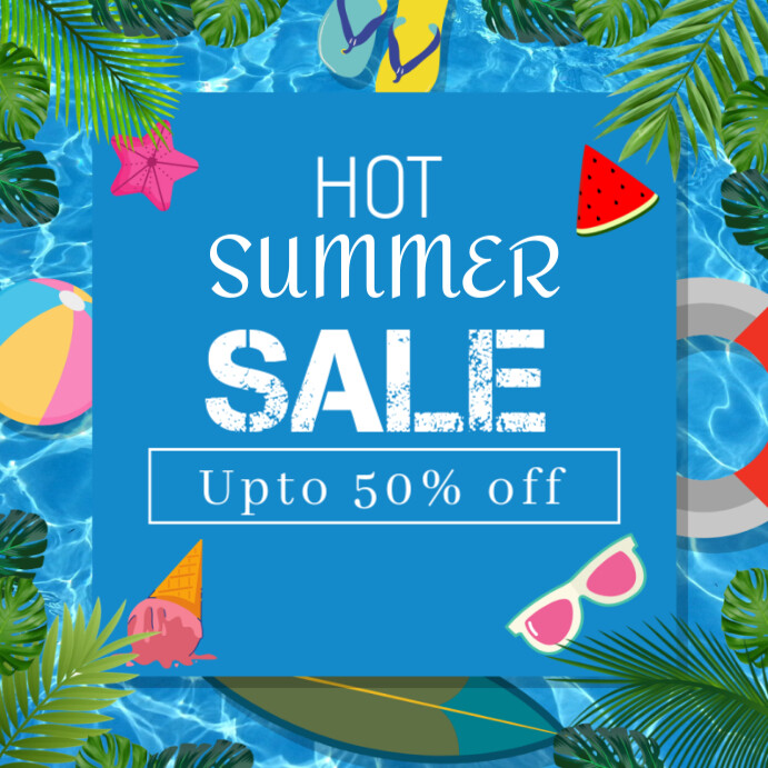 Hot summer sale Instagram Plasing template