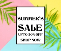 Hot summer sale offer 50% off Large Rectangle template
