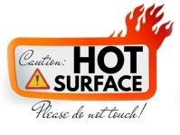 Hot Surface: Do Not Touch Signboard Notice Panneau de jardin template