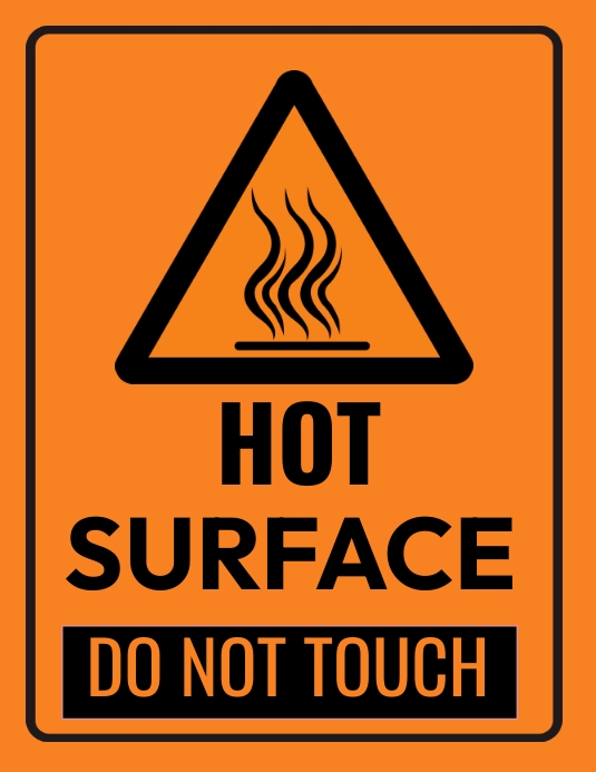 hot surface caution Template | PosterMyWall