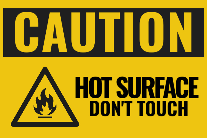 Hot Surface sign board Template | PosterMyWall