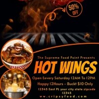 Hot Wings Flyer Instagram Post template