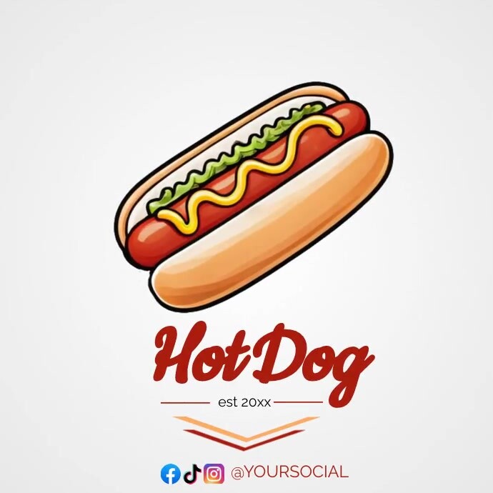 hotdog logo, food logo, restaurant logo, hot template