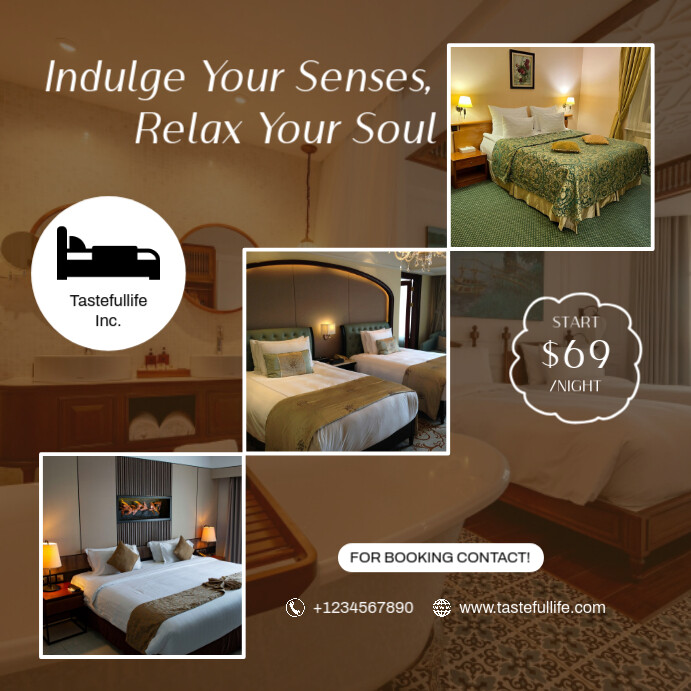 Hotel & Resort Instagram Post template