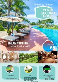 Hotel & Resort poster A5 template