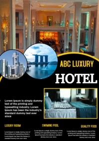 Hotel & Resort video ad A4 template