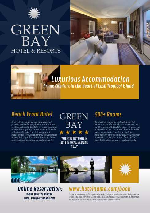Hotel Resorts Flyer Vorlage Postermywall