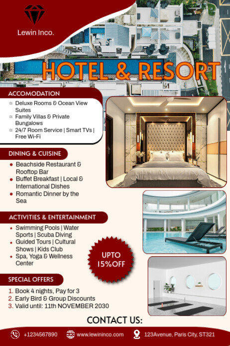 Hotel And Resort Promotion Template | PosterMyWall
