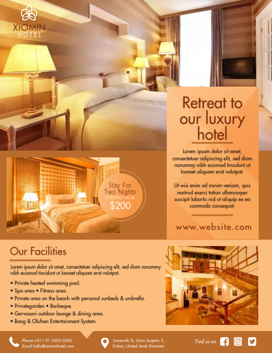 Hotel & Resorts Flyer template