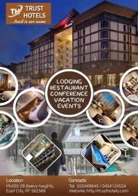 hotel advert A5 template