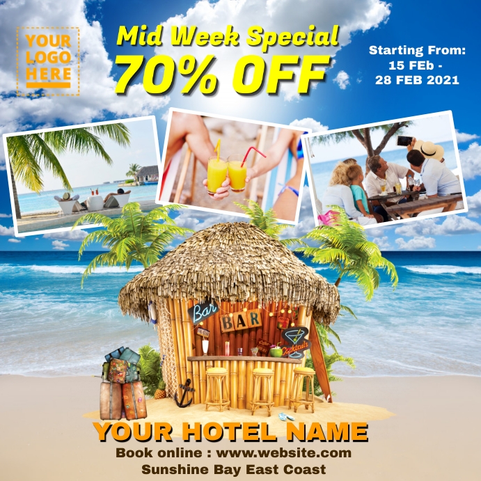 Copy of Hotel and Resort promotion template | PosterMyWall