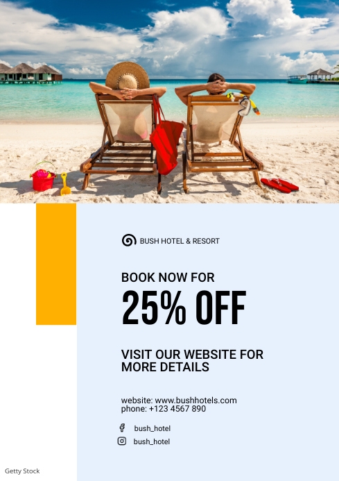 Hotel booking with a discount Template | PosterMyWall